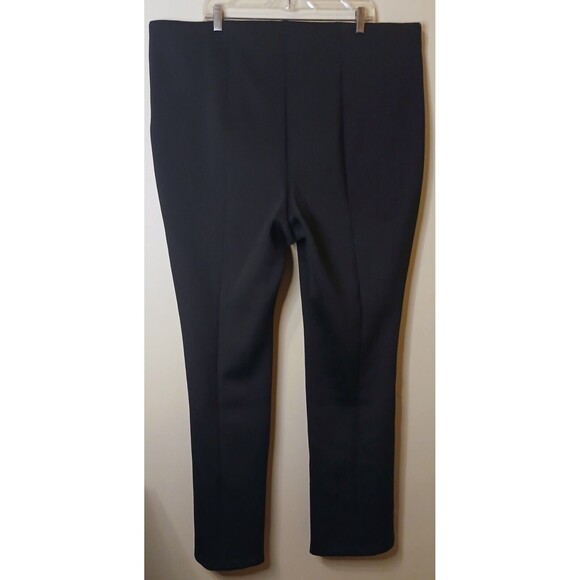 Good American Sz 4X Scuba Pull-on Straight Black Trouser Pants w Zip Hem NWOT - Picture 3 of 15